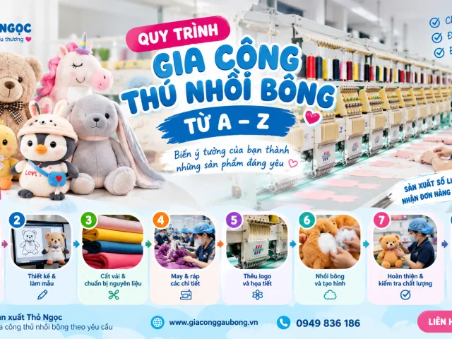 QUY TRÌNH GIA CÔNG THÚ NHỒI BÔNG TẠI XƯỞNG TỪ A–Z năm 2006