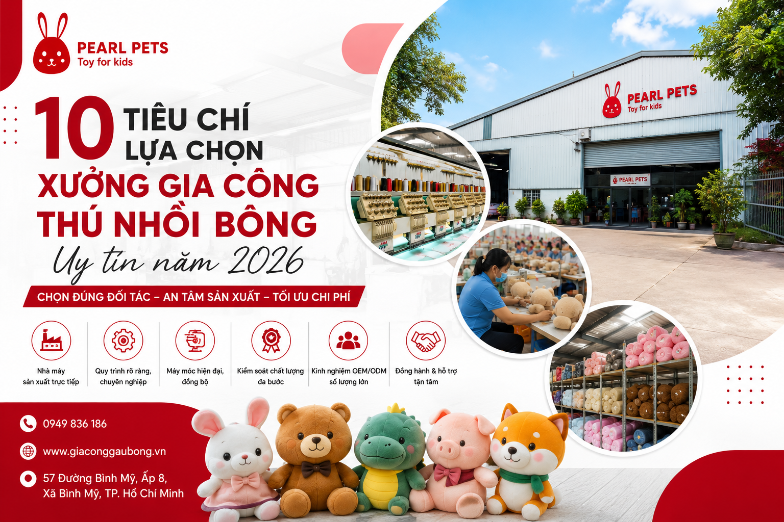 10 tiêu chí lựa chọn xưởng gia công thú nhồi bông uy tín năm 2026