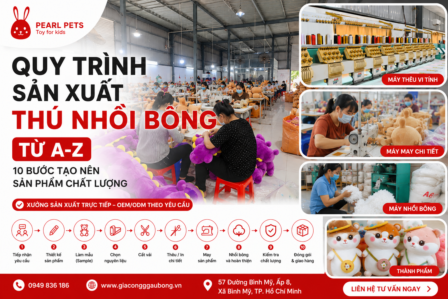 Gia Công Thú Bông Thỏ Ngọc